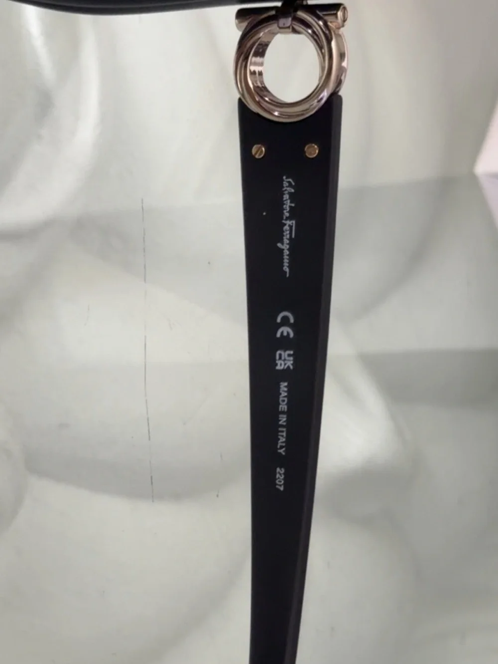 Salvatore Ferragamo Black Square Gradient Lens Sunglasses
